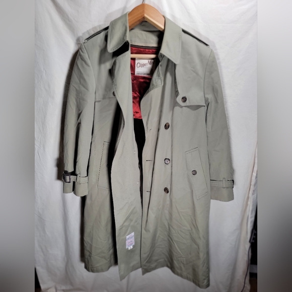 Vintage clipper mist londontown Corp 40 reg. Removable lining trench coat EUC - Picture 2 of 13